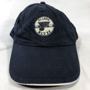 St Louis Blues Fox Sports Net Cap Hat Navy Blue Adjustable Strapback Adult OSFM